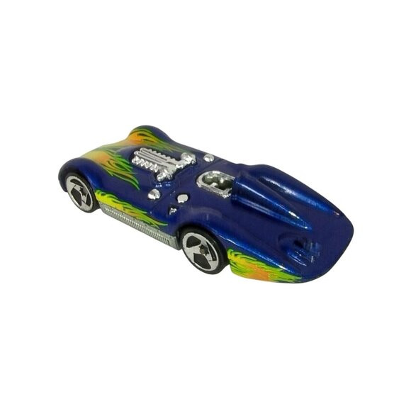 Hot Wheels Turbolence Blue with Flames Vintage 1999 Loose Diecast Car - Picture 4 of 7